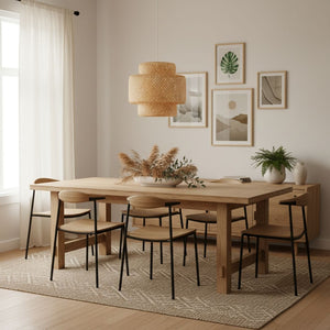 Lámpara colgante de mimbre "JENSEN" - Ø40cm - E27 (1)