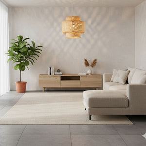 Lámpara colgante de mimbre "JENSEN" - Ø40cm - E27 (7)