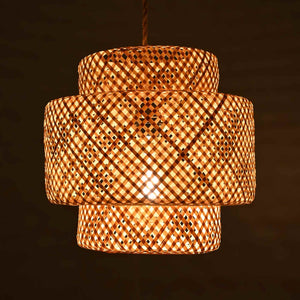 Lámpara colgante de mimbre "JENSEN" - Ø40cm - E27 (17)