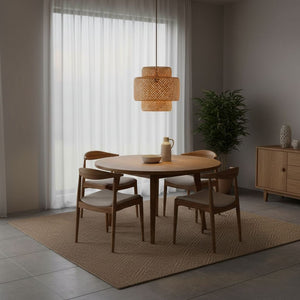 Lámpara colgante de mimbre "JENSEN" - Ø40cm - E27 - Barcelona Led-Decoración