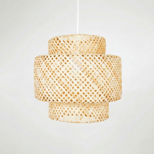 Lámpara colgante de mimbre "JENSEN" - Ø50cm - E27 - Barcelona Led-Decoración