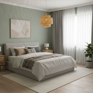 Lámpara colgante de mimbre "JENSEN" - Ø50cm - E27 (7)