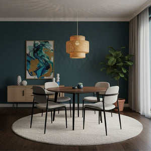 Lámpara colgante de mimbre "JENSEN" - Ø50cm - E27 - Barcelona Led-Decoración