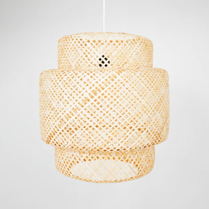 Lámpara colgante de mimbre "JENSEN" - Ø50cm - Con interruptor y enchufe - E27 (8)