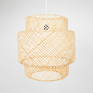 Lámpara colgante de mimbre "JENSEN" - Ø50cm - Con interruptor y enchufe - E27 - Barcelona Led-Decoración