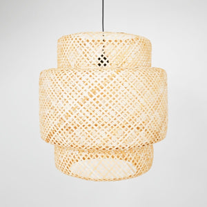 Lámpara colgante de mimbre "JENSEN" - Ø50cm - Con interruptor y enchufe - E27 - Barcelona Led-Decoración