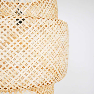 Lámpara colgante de mimbre "JENSEN" - Ø50cm - Con interruptor y enchufe - E27 - Barcelona Led-Decoración