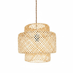 Lámpara colgante de mimbre "JENSEN" - Ø50cm - E27 - Barcelona Led-Decoración