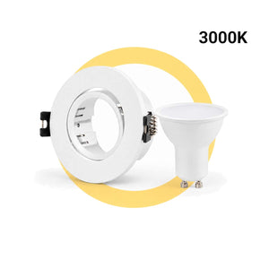 KIT - Aro downlight basculante Ø75mm + Bombilla GU10 5W + Casquillo GU10 (9)
