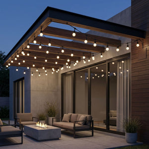Guirnalda Luces Exterior - 10 Bombillas LED E27 1W - Blanco Cálido - 10 m - IP44 - Barcelona Led-