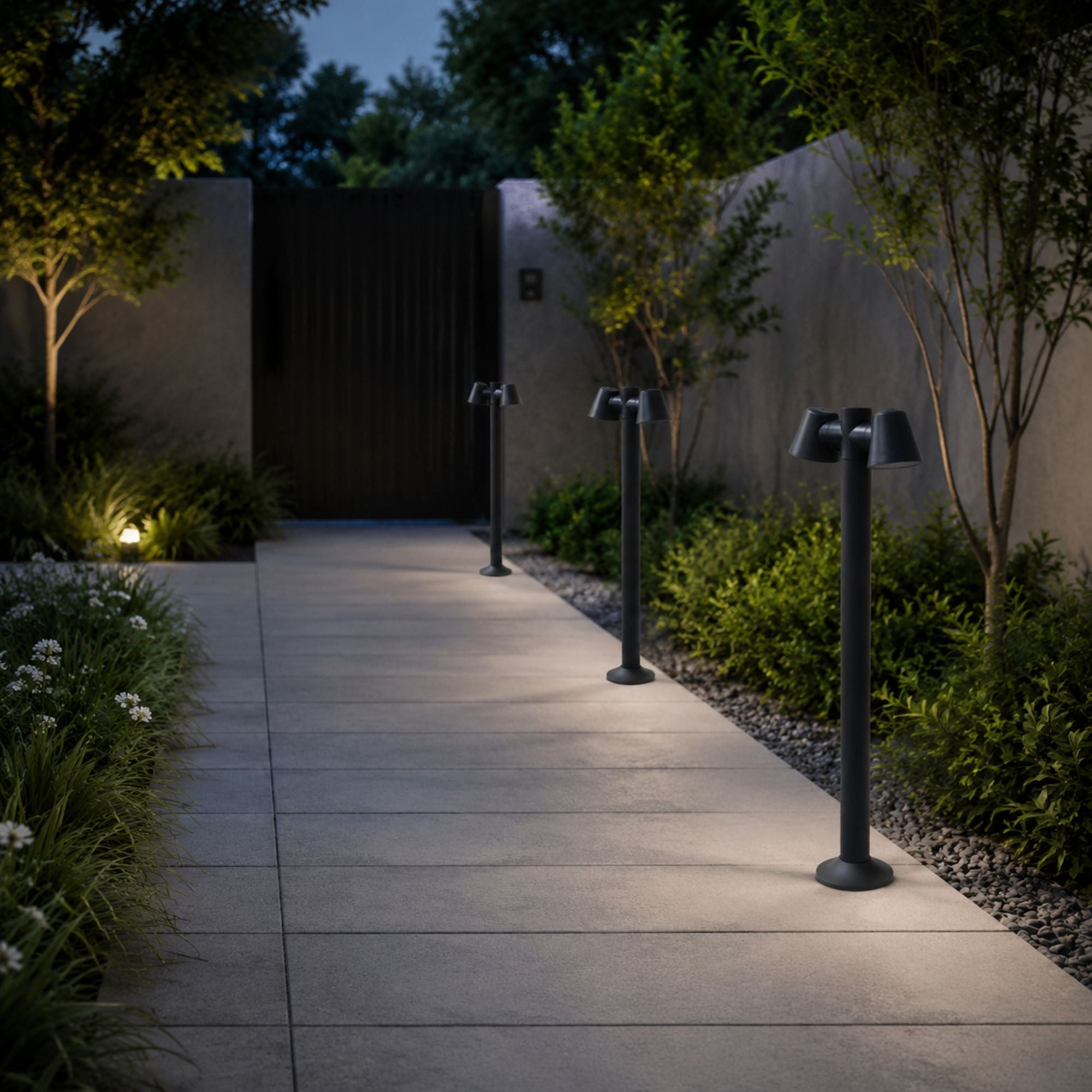 Bolardo de jardin "ASTUM II" orientable - 2xGU10 - 80 cm - IP54 (1)