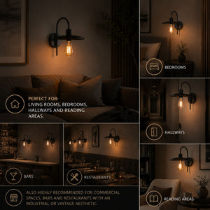Aplique de pared de diseño "Hook" - E27 (4)
