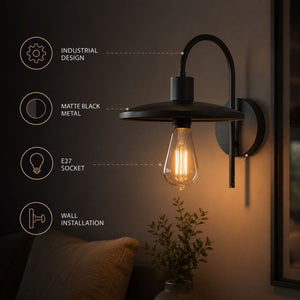 Aplique de pared de diseño "Hook" - E27 (13)