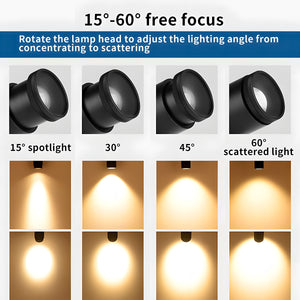 Aplique de pared y techo LED COB "ESCOP" Orientable con ángulo lumínico ajustable - 12W (11)