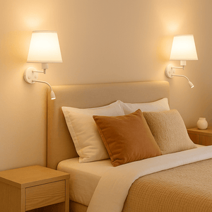 Aplique de pared "PAIR" E27 con foco LED de lectura 3W (23)