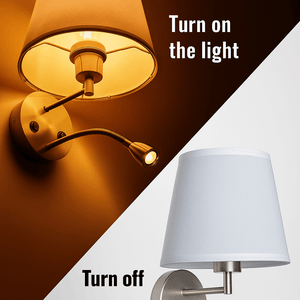 Aplique de pared "PAIR" E27 con foco LED de lectura 3W (6)