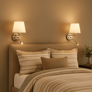 Aplique de pared "PAIR" E27 con foco LED de lectura 3W - Barcelona Led-Decoración