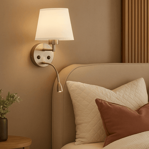 Aplique de pared "PAIR" E27 con foco LED de lectura 3W (2)