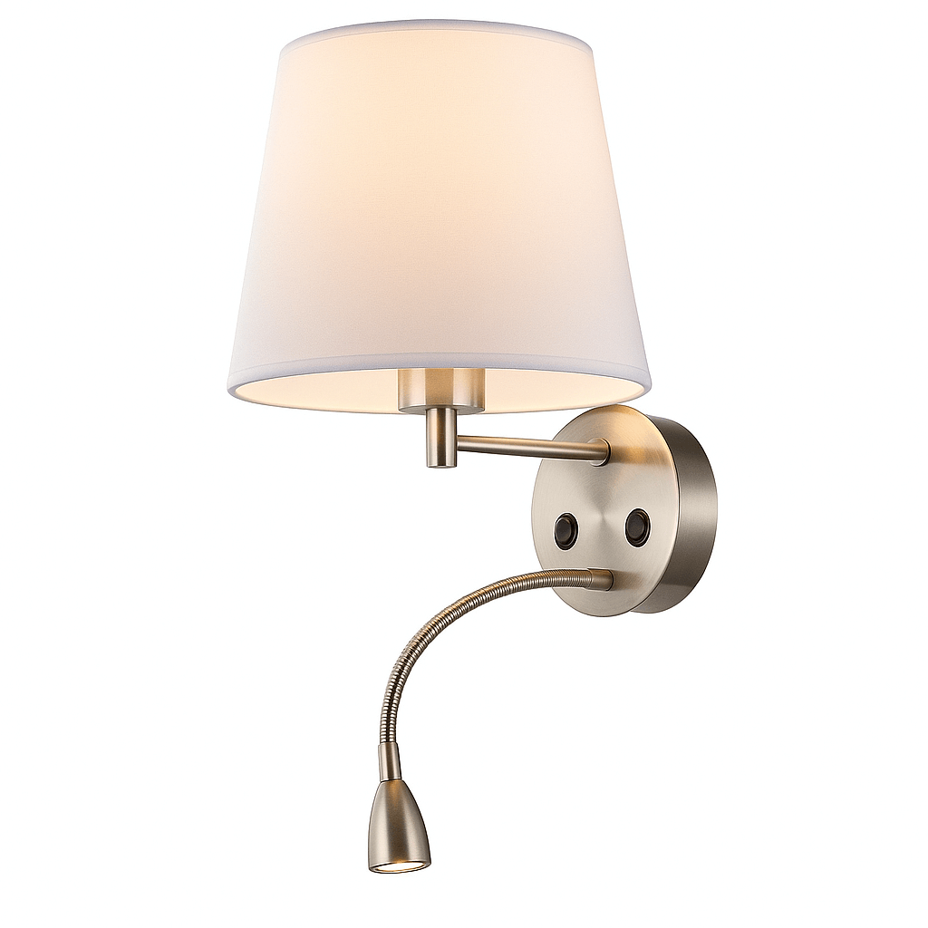 Aplique de pared "PAIR" E27 con foco LED de lectura 3W (1)