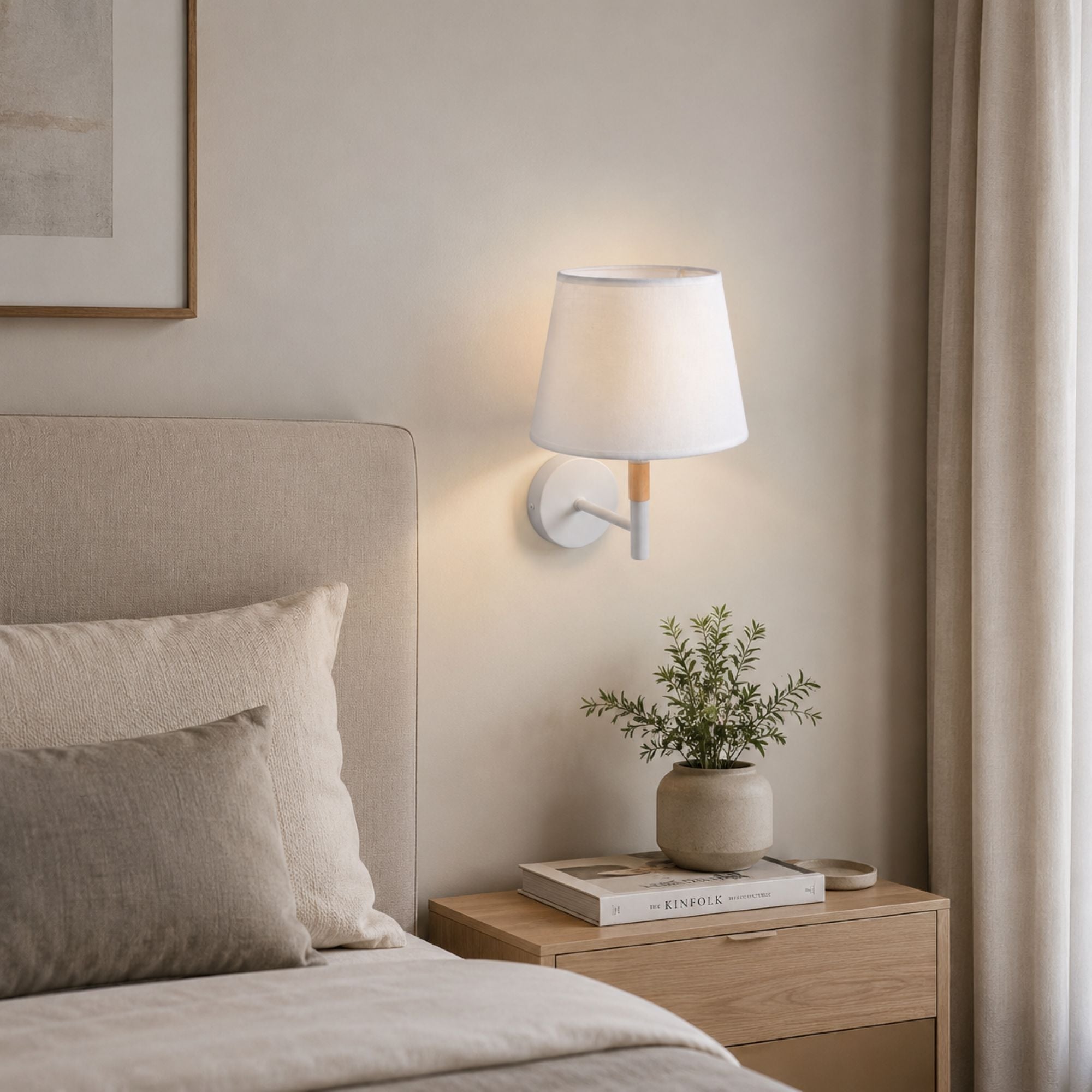 Aplique de pared con pantalla de tela "VELUM" - E27 (1)