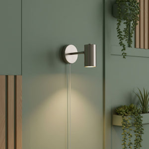 Aplique de pared interior orientable "Ben" con cable y enchufe - E27 (5)