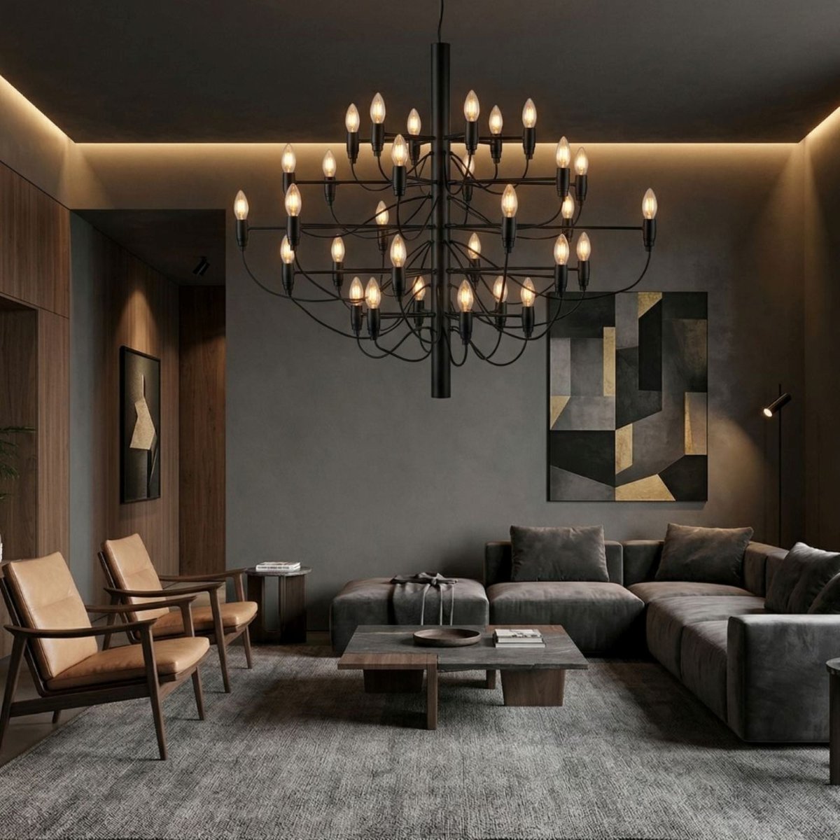 Lámpara colgante de diseño "CROWN" - 30 x E14 - Barcelona Led-Decoración