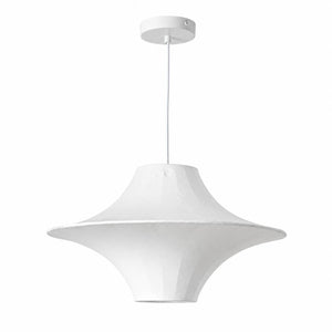 Lámpara colgante de diseño "SATURNO 500" - Pantalla de seda - 3 x E27 - 50 cm (1)