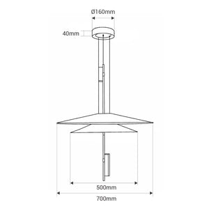 Lámpara colgante de diseño "HERON" - Discos - 15W - 2800K - Barcelona Led-Decoración