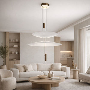 Lámpara colgante de diseño "CRANE" - Discos asimétricos - 15W - 2800K - Barcelona Led-Decoración