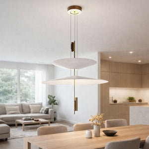 Lámpara colgante de diseño "CRANE" - Discos asimétricos - 15W - 2800K - Barcelona Led-Decoración