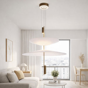 Lámpara colgante de diseño "CRANE" - Discos asimétricos - 15W - 2800K - Barcelona Led-Decoración