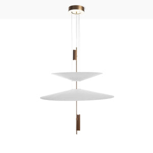 Lámpara colgante de diseño "CRANE" - Discos asimétricos - 15W - 2800K
