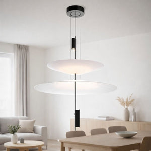 Lámpara colgante de diseño "CRANE" - Discos asimétricos - 15W - 2800K - Barcelona Led-Decoración