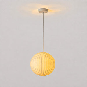 Lámpara colgante de diseño "NUBA 400" - Pantalla de seda - E27 - 40cm (4)