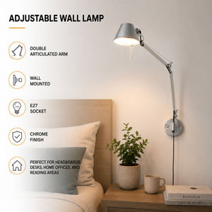 Aplique de pared de diseño "ATENEA" - Brazos articulados - E27 (8)