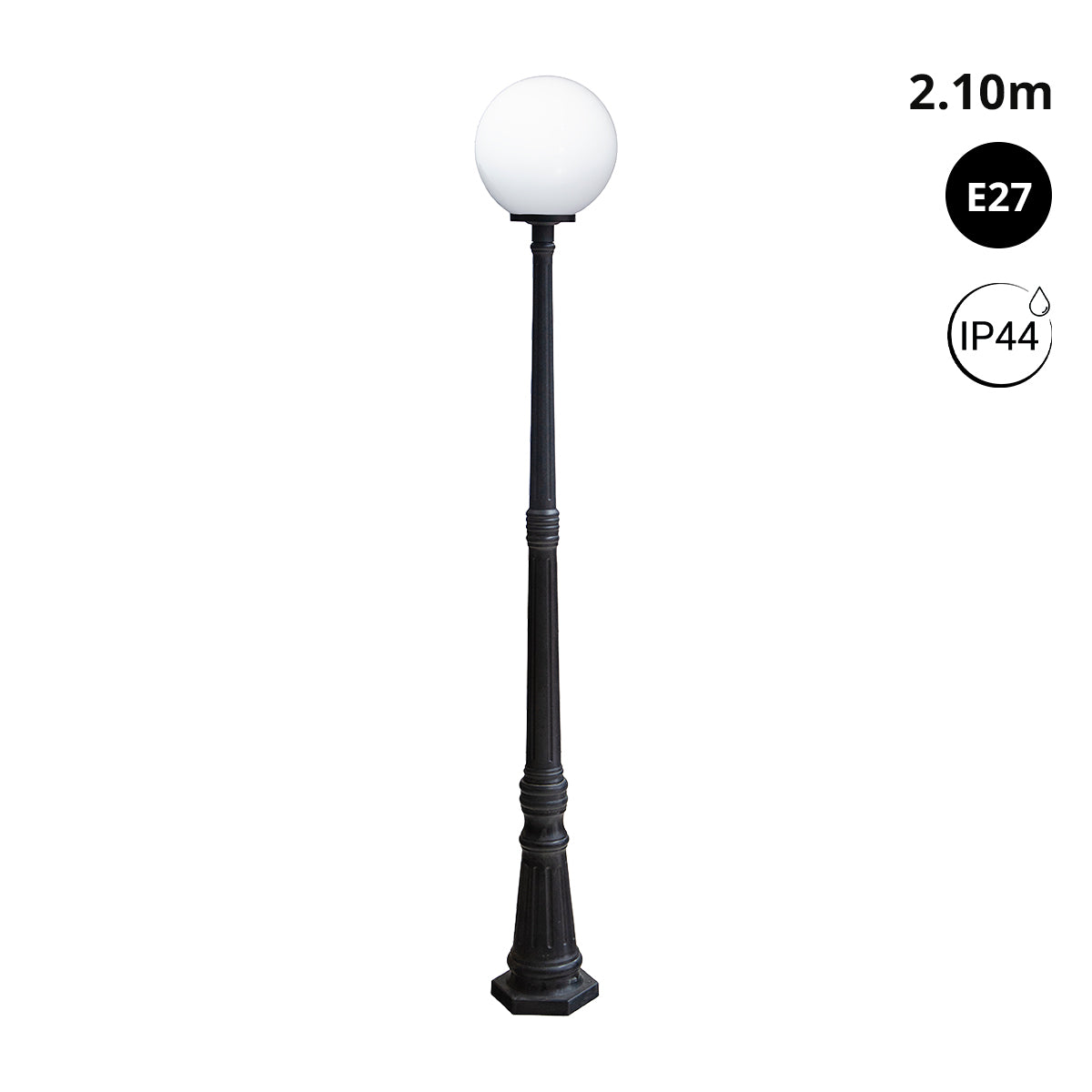 Farola exterior globo "CERES" - E27 - 2,10 m - IP44 (1)