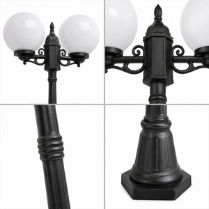 Farola exterior globo "GEMINI" - 2xE27 - 2,20 m - IP44 (7)