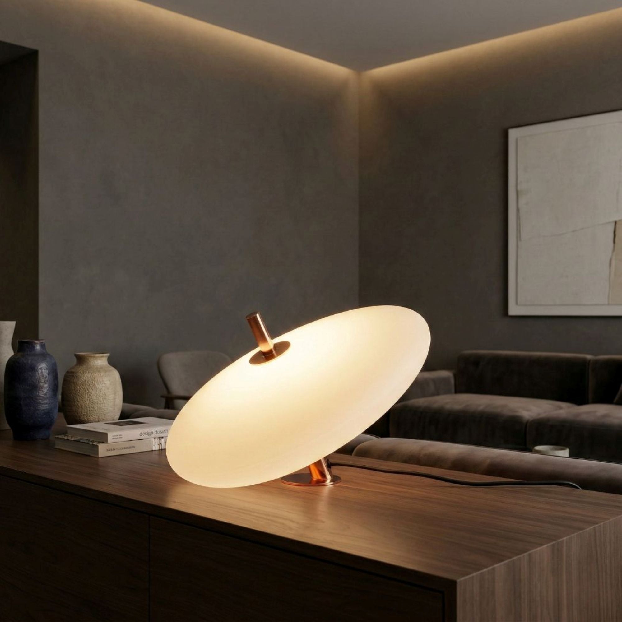 Lampara de mesa de policarbonato "PEBBLES" - Táctil - 6W (1)