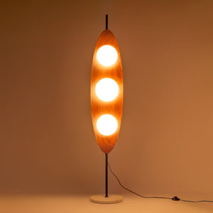 Lámpara de pie "Pacific" - Efecto madera - 3 x G9 (4)