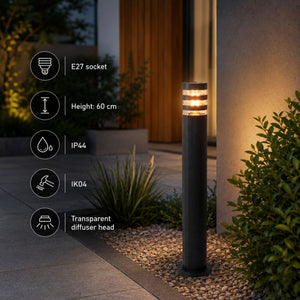 Bolardo de jardín "RIGO" - 60cm - E27 - IP44 (8)