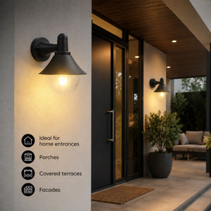 Aplique de pared exterior "FERRO" - E27 - IP44 (8)