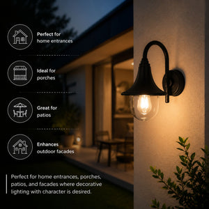 Aplique de pared exterior "SERA" - E27 (9)