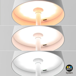 Lámpara de mesa LED CCT portátil - Táctil - Ø100 mm - Barcelona Led-Decoración