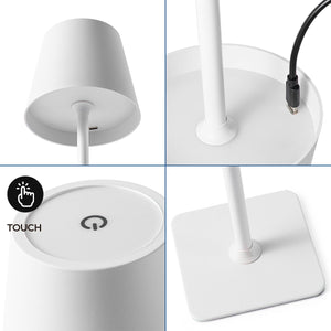 Lámpara de mesa LED CCT portátil - Táctil - Ø100 mm - Barcelona Led-Decoración