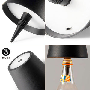 Lámpara para botellas LED CCT portátil - Táctil - Ø105 mm - Barcelona Led-Decoración