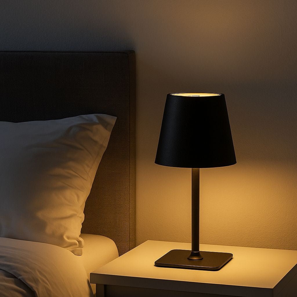 Lámpara de mesa LED CCT portátil - Táctil - Ø100 mm - Barcelona Led-Decoración