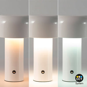 Lámpara de mesa LED CCT portátil - Táctil - Ø125 mm - Barcelona Led-Decoración