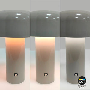 Lámpara de mesa LED CCT portátil - Táctil - Ø125 mm - Barcelona Led-Decoración