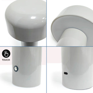 Lámpara de mesa LED CCT portátil - Táctil - Ø125 mm - Barcelona Led-Decoración