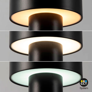 Lámpara de mesa LED CCT portátil - Táctil - Ø125 mm - Barcelona Led-Decoración